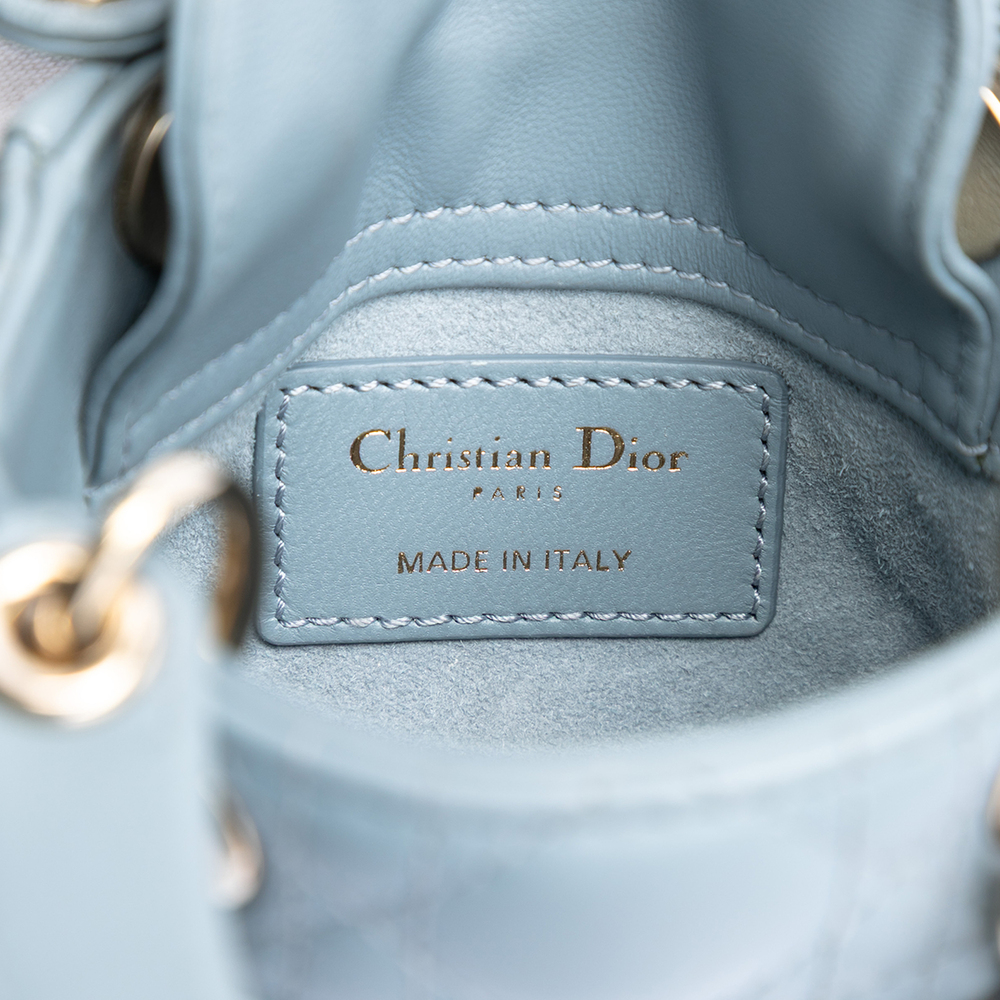Pre-Loved Dior Micro Lambskin Cannage Lady Dior - Picture 5 of 7